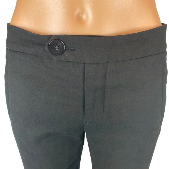 Mango Blue Career Mid Rise Ankle Stretch Straight Leg Pockets Trouser Pants Sz 2 - Picture 4 of 7